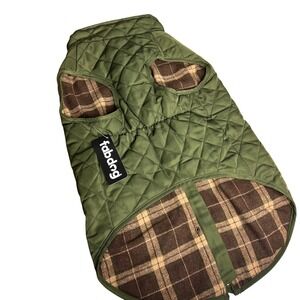 Fab Dog Olive Quilted Barn Coat Dog Jacket Vest 20 Inch‎ Hunting NWT